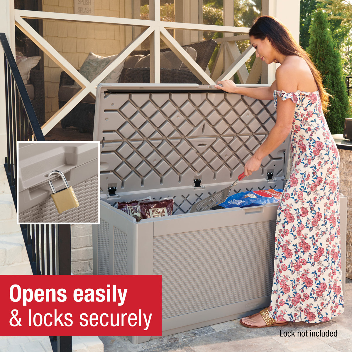 Rubbermaid Deck Box, Extra Large, 134 Gallon